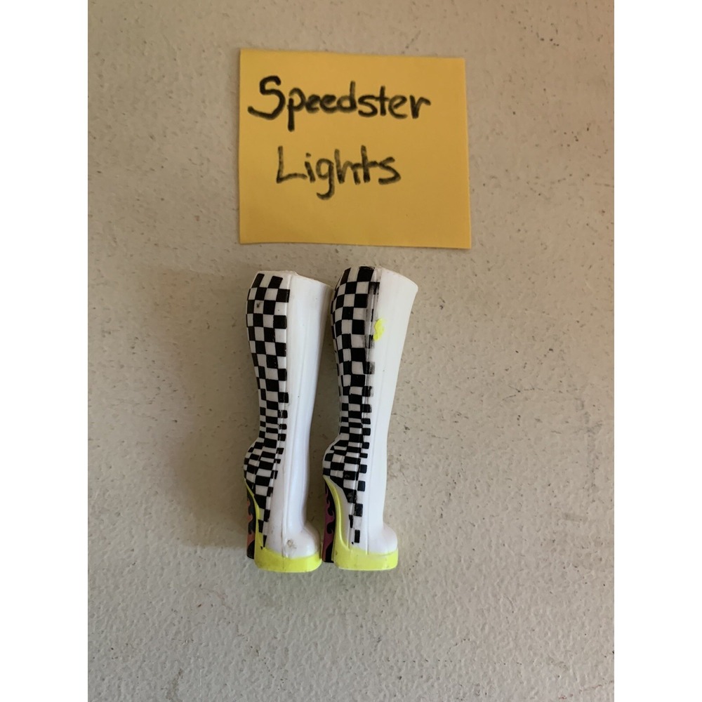 LOL SURPRISE OMG SHOES BOOTS SPEEDSTER LIGHTS WHITE‎ BLACK CHECKERED DOLL SHOES